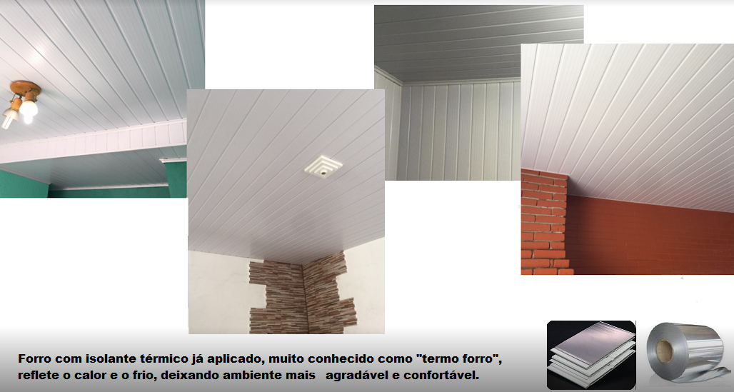 Forro Pvc Frisado Branco Isolante Termico Termo Forro R