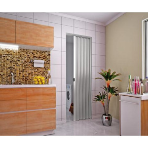 Porta Sanfonada PLasbil TRADICIONAL Cinza 2,10x1,00