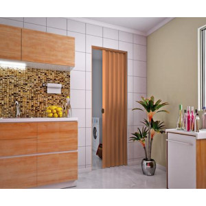 Porta Sanfonada Plasbil TRADICIONAL mogno 2,10 x 1,10