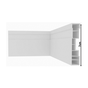  Rodapé PVC PLASBIL BRANCO  7 cm -  METRO