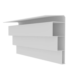 Acabamento PVC Modern  Romana  Branco 7cm Alt x  Barra  3m e 6m