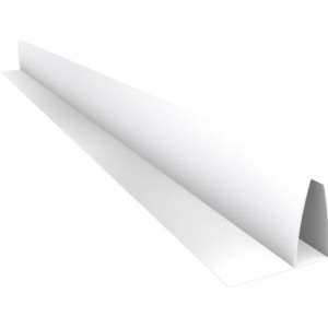 Acabamento PVC U C/Aba (F)  Branco 2cm Larg x Barra 3m e 6m