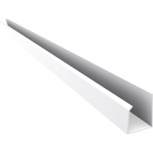 Acabamento PVC U Convencional Branco Barra 6 mt