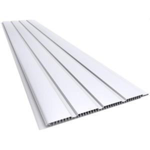 Forro de PVC FRISADO CANELADO DUPLO Branco  7 mm  10 cm Larg  Barra 6 m (ou m²)