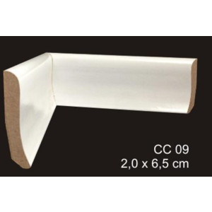 rodapé cavimad MDF Classic - ref. 09  - Altura 6,5 cm - Metro