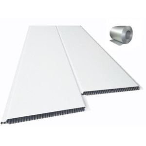 Forro de PVC LISO BISOTADO Branco c/ isolante Térmico - 10 mm  20 cm Larg - Barra 1,5 m