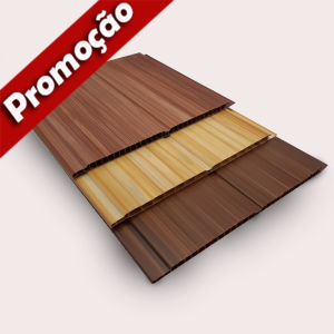 Forro de PVC FRISADO GEMINI JATOBÁ, IMBUIA (mogno/imbuia) e CEREJEIRA 20 cm Larg  m² (Barras de 1 a 6m)