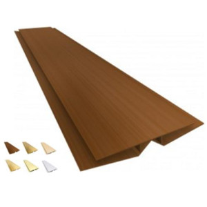 Acabamento PVC Emenda Flexível Colorido Mogno, Cerejeira, Carvalho, Natural  Barra 3m e 6m