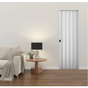 Porta Sanfonada  Plasbil TRADICIONAL  Altura 2,10m x  Largura de 0,60 à 1,30 m CINZA