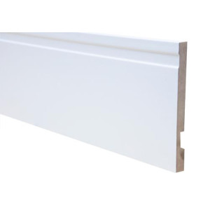 Rodapé MDF Ospe Floor  Branco  15 cm - Metro