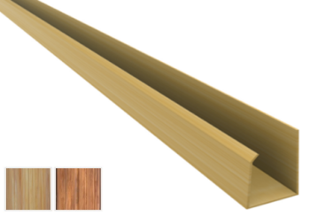 Acabamento PVC U Convencional PL Jatobá ou Cerejeira Barra 6 m