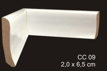 rodapé cavimad MDF Classic - ref. 09  - Altura 6,5 cm - Metro