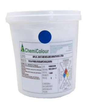 Cola moldura roda-teto, roda-meio e rodapés marca ChemiColour 5 kg