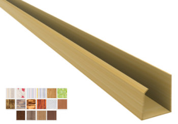 Acabamento PVC U Convencional PL Colorido e Laminado Barra 6 m