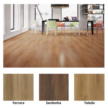 Piso Laminado Clicado Linha Unique - Durafloor - 6 Cores - 8mm - m²