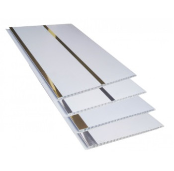 Forro de PVC Painel Decorativo LISO PLUS PL  8 mm  20 cm larg  Barra 5 m