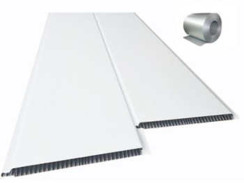 Forro de PVC LISO BISOTADO Branco c/ isolante Térmico - 10 mm  20 cm Larg - Barra 5 m (ou m²)