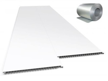 Forro de PVC LISO JUNTA SECA Plasbil Branco c/ isolante Térmico - 10 mm  20 cm Larg - Barra 2 m