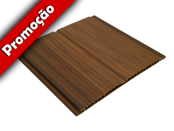 Forro de PVC FRISADO GEMINI Imbuia 20 cm Larg 8 mm m² (Barras de 2 a 6 m)