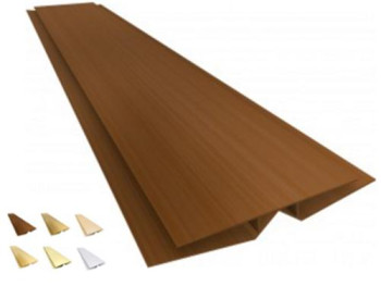 Acabamento PVC Emenda Flexível Colorido Mogno, Cerejeira, Carvalho, Natural  Barra 3m e 6m