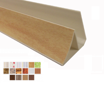 Acabamento PVC Moldura Reta PL Colorido e Laminado Barra 6 m