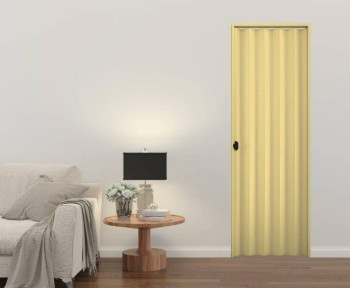 Porta Sanfonada  Plasbil TRADICIONAL  Altura 2,10m x  Largura de 0,60 à 1 m  AREIA 