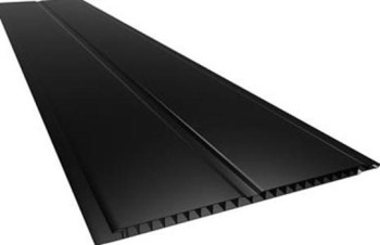 Forro de PVC LISO GEMINI Plasbil Preto  20 cm Larg 7 mm  m² (Barras de 1 a 6m)