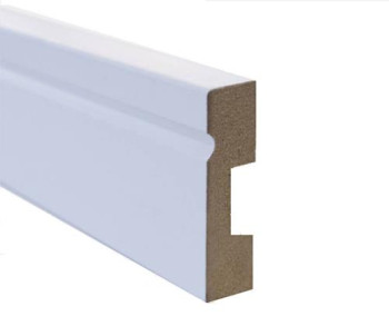 Rodapé MDF Ospe Floor  Branco  5 cm - Metro
