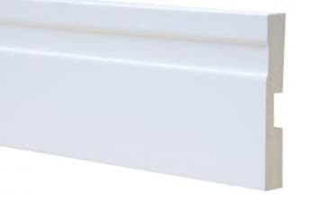 Rodapé MDF Ospe Floor  Branco 8 cm - Metro