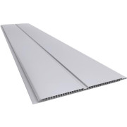 Forro de PVC LISO GEMINI Plasbil Cinza 7 mm  20 cm Larg  Barra 6 m (ou m²)