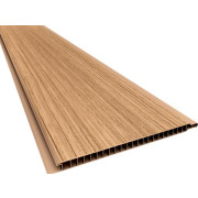 Forro de PVC LISO RELEVO RÚSTICO Plasbil Carvalho  10 mm  20 cm Larg  Barra 3,5 m