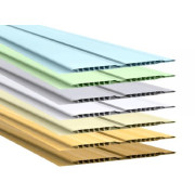 Forro de PVC FRISADO CANELADO DUPLO Plasbil Colorido  10 mm  10 cm Larg  Barra 6 m (ou m²)