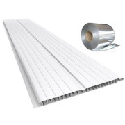 Forro de PVC FRISADO GEMINI Branco c/ Isolante Térmico 20 cm Larg  Barra 4 m