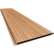 Forro de PVC LISO RELEVO RÚSTICO Plasbil Carvalho  10 mm  20 cm Larg  Barra 5 m