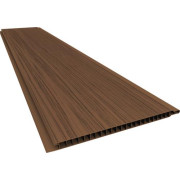 Forro de PVC LISO RELEVO RÚSTICO Plasbil Mogno 10 mm  20 cm Larg  Barra 4 m