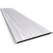 Forro de PVC LISO RELEVO RÚSTICO Plasbil Mont Blanc  10 mm  20 cm Larg  Barra 5 m