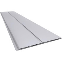Forro de PVC LISO GEMINI Plasbil Cinza 7 mm  20 cm Larg  Barra 6 m (ou m²)