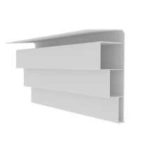 Acabamento PVC Modern  Romana  Branco 7cm Alt x  Barra  3m e 6m