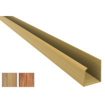 Acabamento PVC U Convencional PL Jatobá ou Cerejeira Barra 6 m