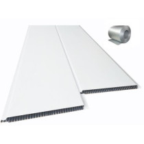 Forro de PVC LISO BISOTADO Branco c/ isolante Térmico - 10 mm  20 cm Larg - Barra 1,5 m