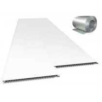 Forro de PVC LISO JUNTA SECA Plasbil c/ isolante Térmico Branco 10 mm  20 cm larg  Barra 5 m (ou m²)