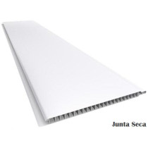 Forro de PVC LISO JUNTA SECA Cinza  7 mm  20 cm larg  Barra 5 mt (ou m²)