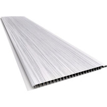 Forro de PVC LISO RELEVO RÚSTICO Plasbil Mont blanc  10 mm  20 cm Larg  Barra 7 m